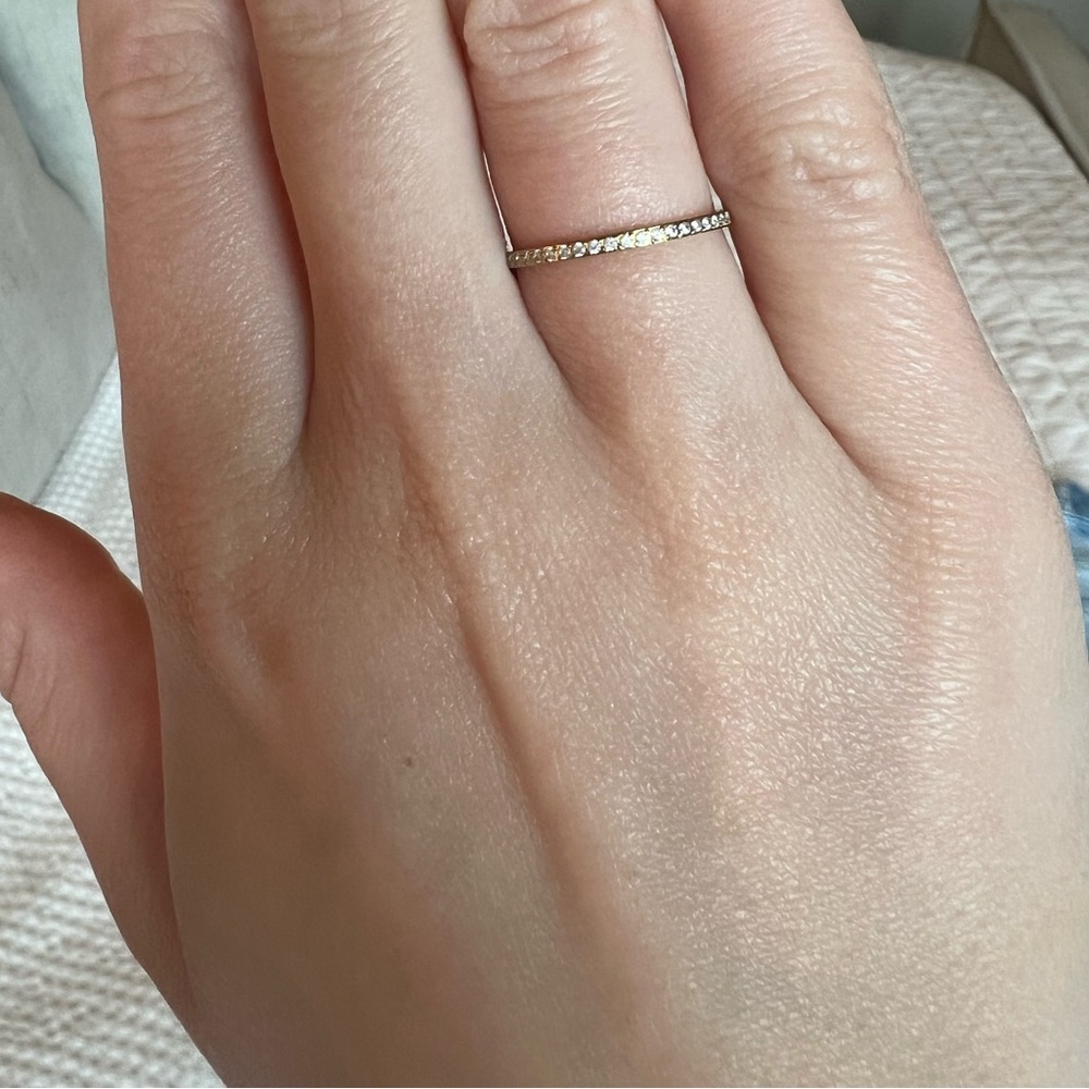 Electric Picks dainty ring and pair of dangly earrings